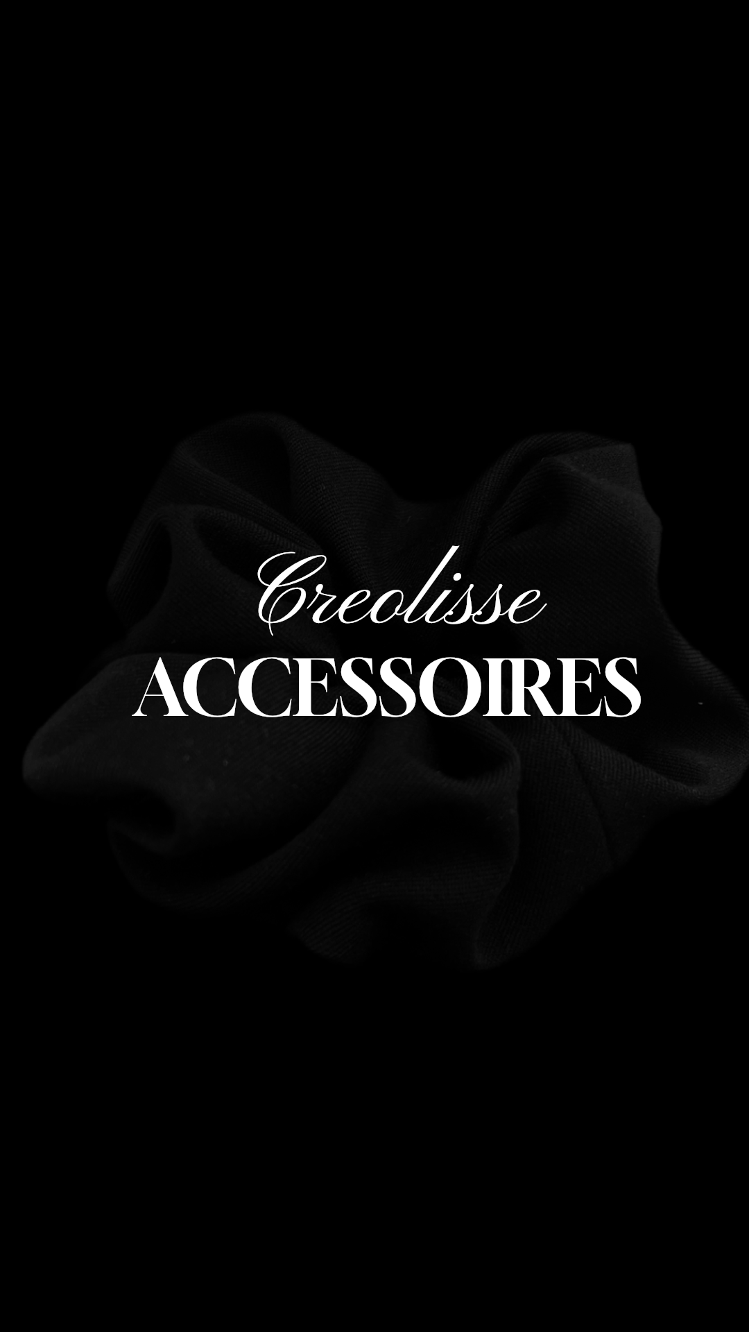 Ebène- Chouchou Coton tissé noir