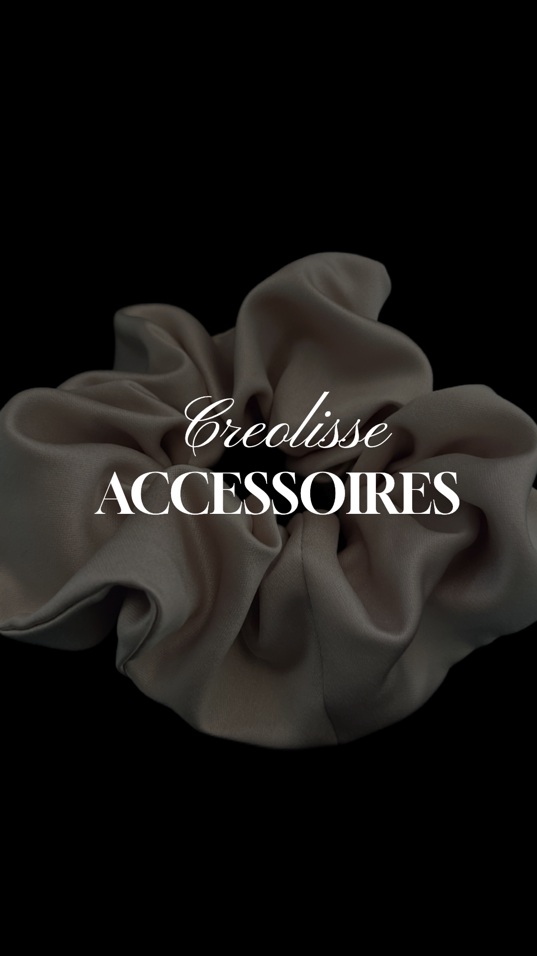 Aube – Chouchou en satin beige