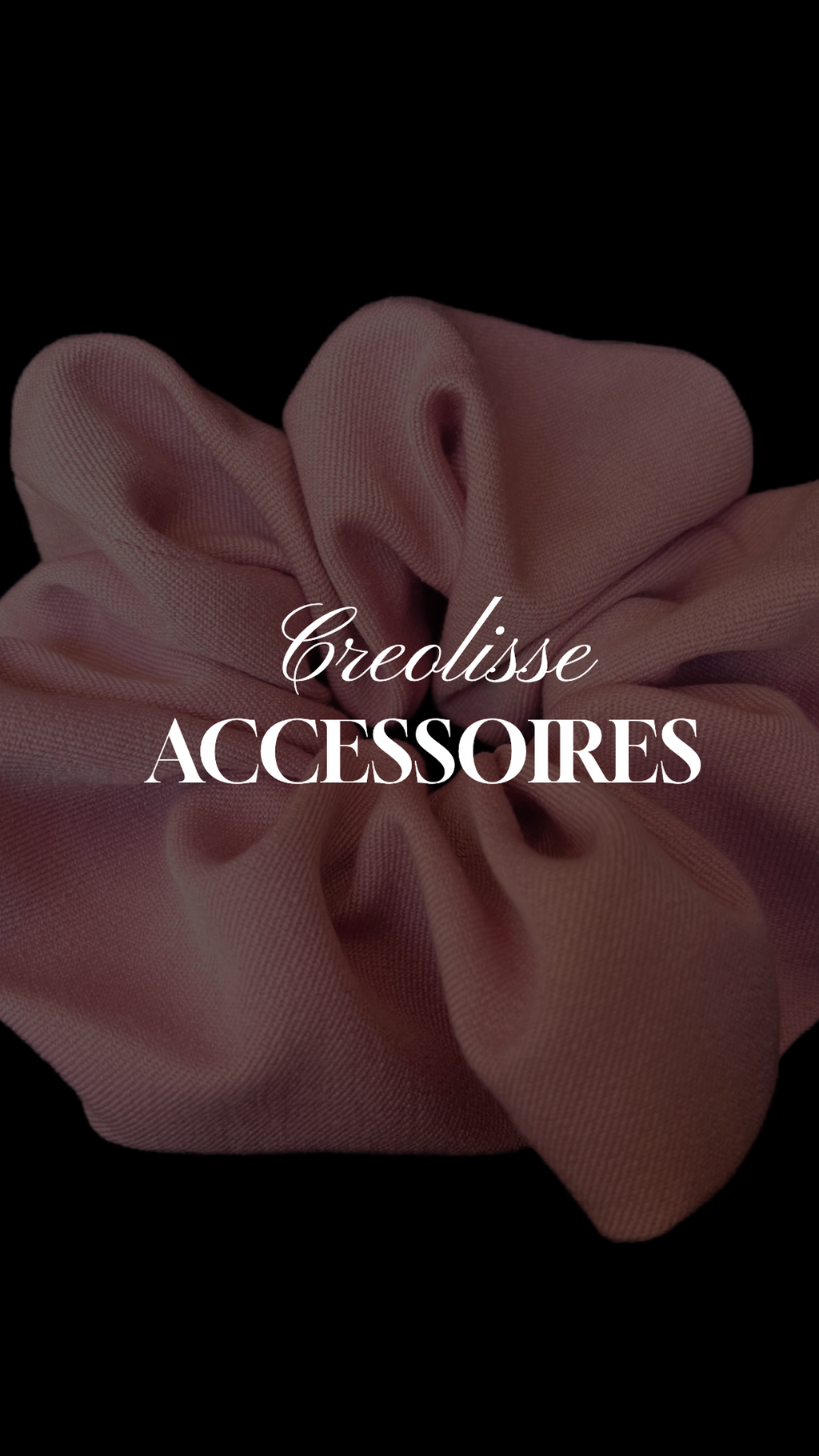 Pétale- Chouchou en coton tissé rose