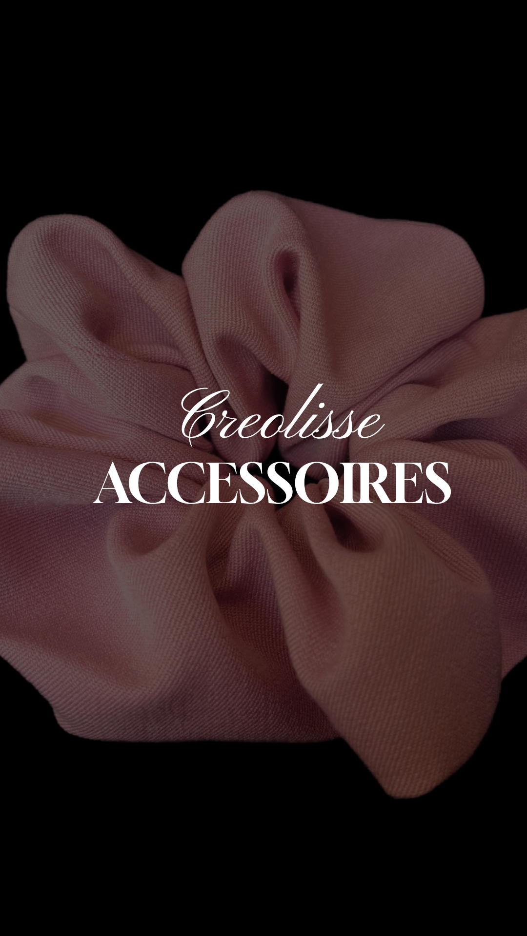 Pétale- Chouchou en coton tissé rose