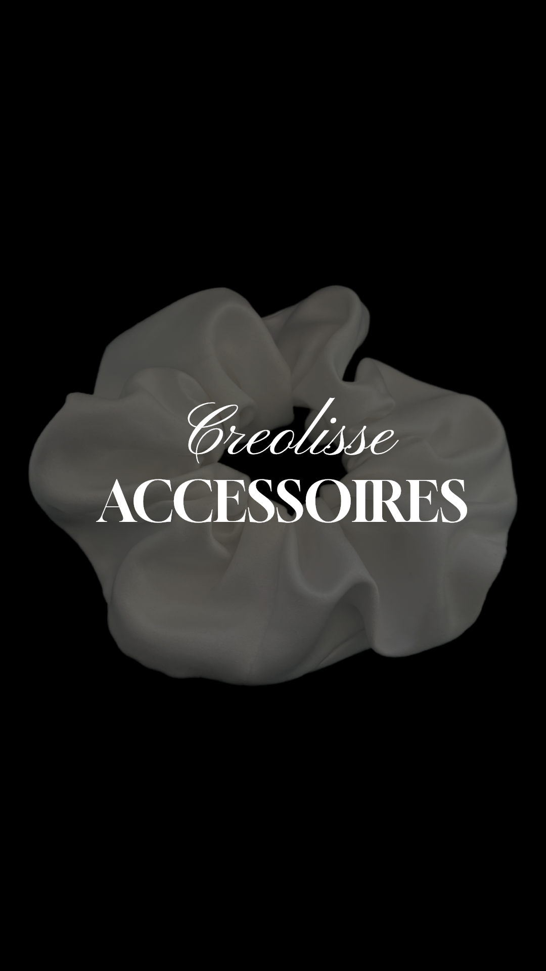 Lys – Chouchou en satin blanc