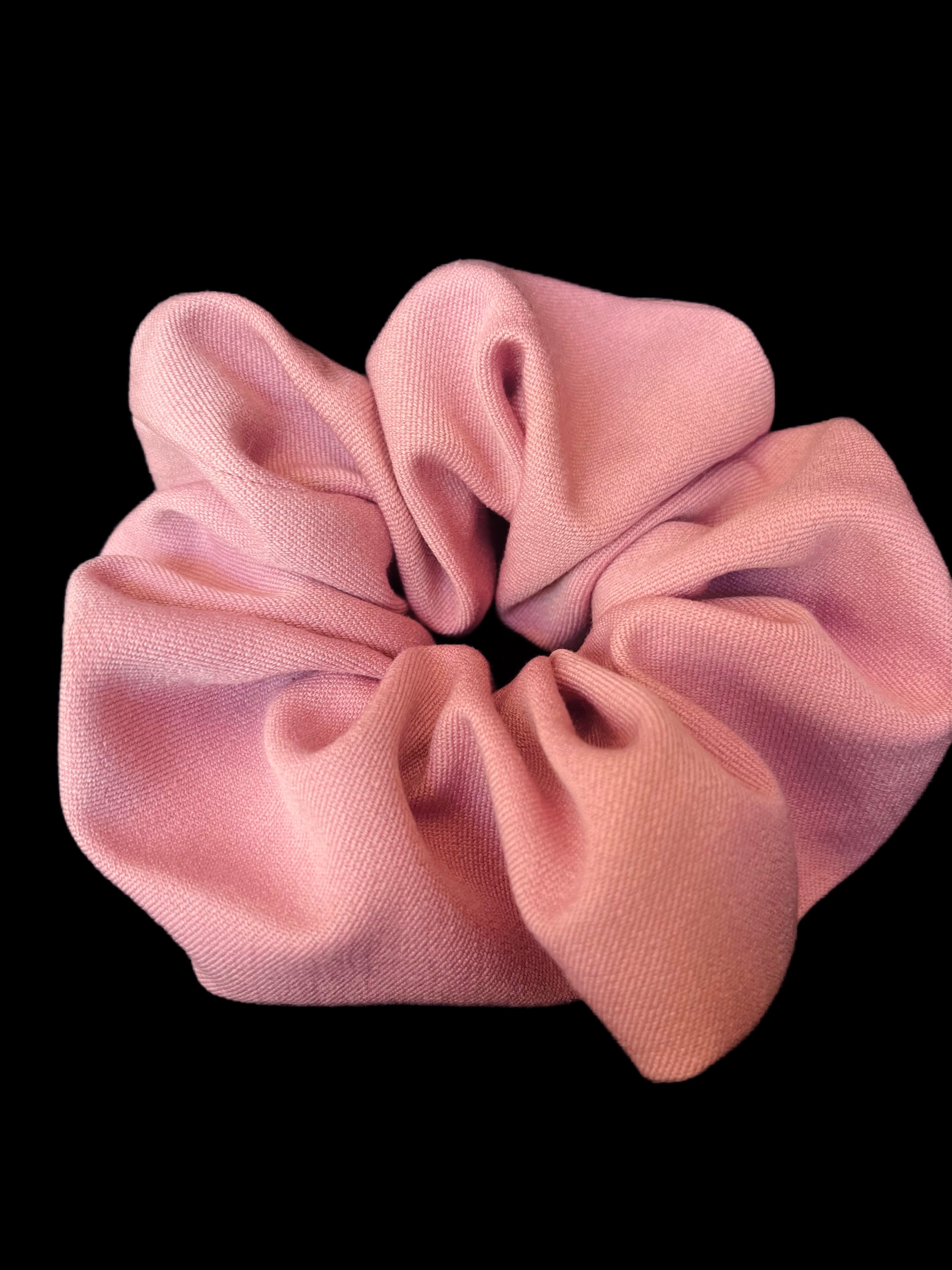 Pétale- Chouchou en coton tissé rose