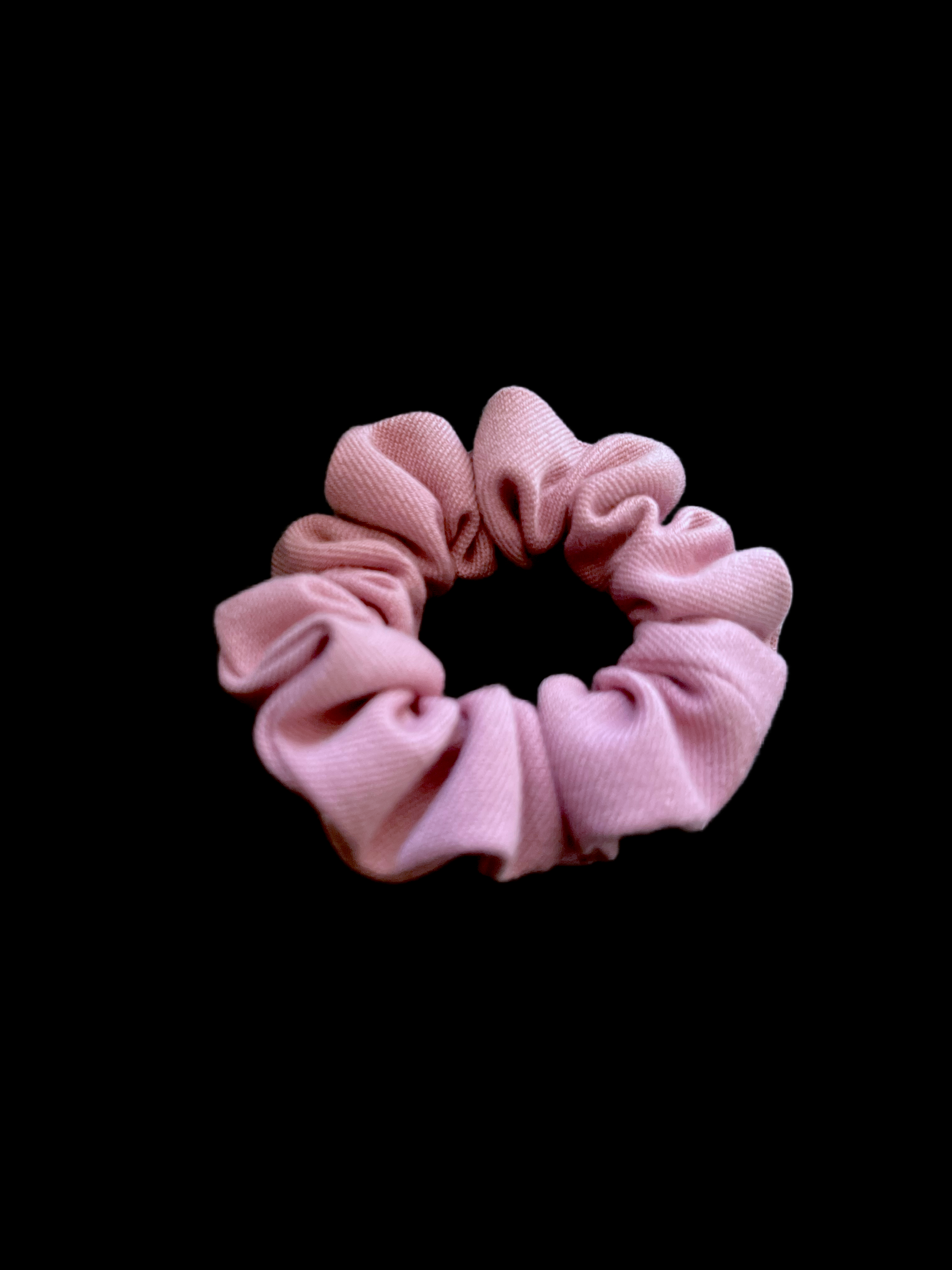 Pétale mini- Chouchou en coton tissé rose