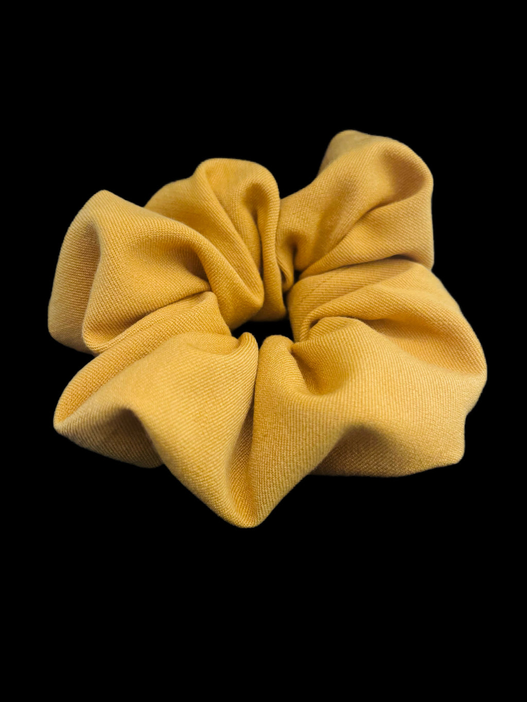 Solstice – Chouchou en coton tissé jaune